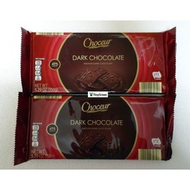Choceur Dark Chocolate Smooth Dark Chocolate 49% Cocoa 5.29oz 150g (Pack of Two)