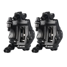 ZOOM Hydraulic Disc Brake Calipers: HB-100 MTB Bike Disc Brakes Front & Rear Caliper Set for Mountain, Road Bicycle and E-Bike-Black