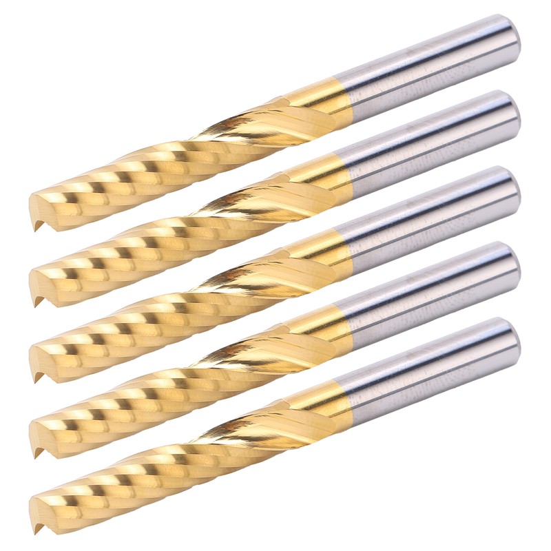 5pcs Spiral Router Bit High Speed Steel Milling Cutter CNC