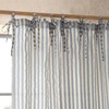 Pineapple Elephant Zanzibar Woven Stripe 140x229cm Voile Curtain Panel Blue