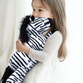 Niuniu Daddy 20" | 3.3 Pound Zebra Weighted Stuffed Animals for Kids Adults, Soft Zebra Weighted Beads for Stuffed Animals for Hugging, Cute Plush Toy for Gift Birthday Christmas Holiday Easter