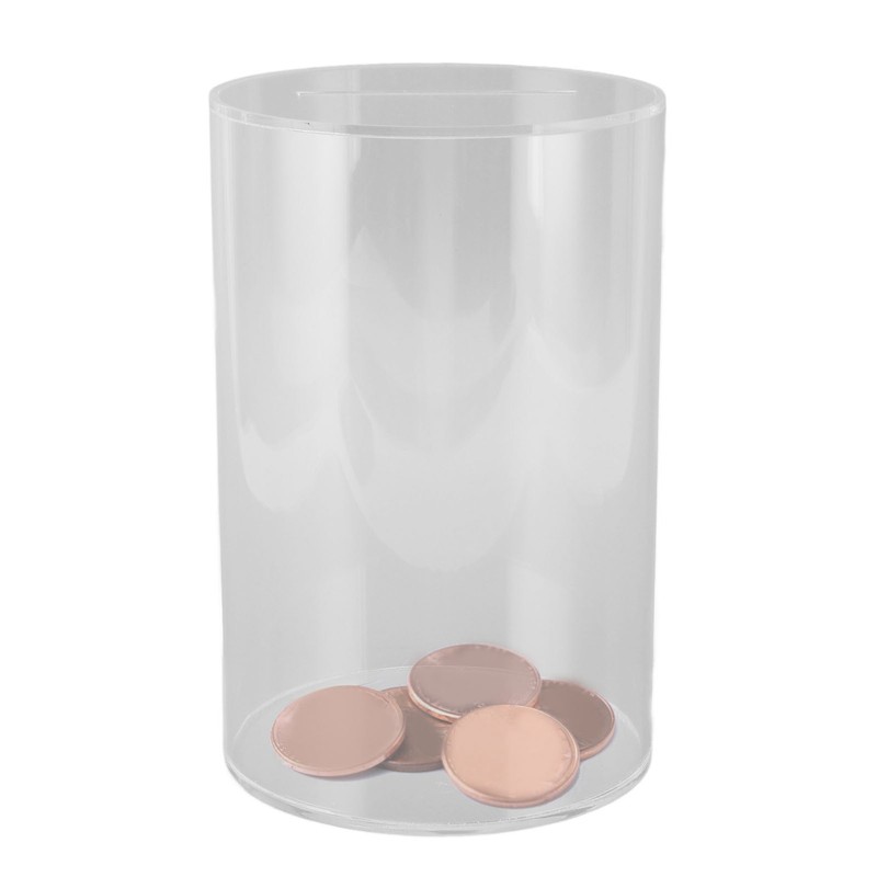 Clear Money Bank Large Capacity Drop Resistant Transparent Ballot Tip
