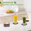 Coasters for Drinks with Holder Absorbent Set of 6 Decorative