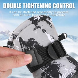 VZVXDW Winter Gloves, Waterproof Thermal Touchscreen Ski Glove, Suit for Ski, Cycling, Hiking, Driving, Typing, Freezer Work (Camouflage Blue, Large)