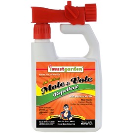 I Must Garden Mole & Vole Repellent Hose End Concentrate: Professional Strength – Twice The Coverage – All Natural Ingredients – 32oz
