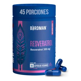 Birdman Resveratrol 300 mg | Antioxidante Natural | Sin Aditivos | 45 Cápsulas