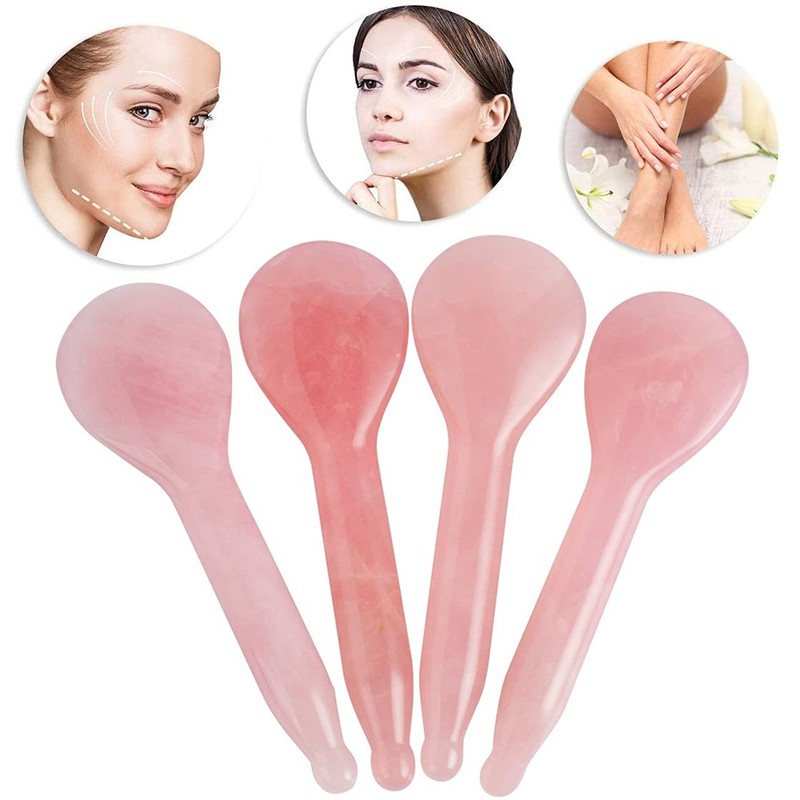 Rose Quartz Jade Roller Real Jade Gua Sha Board Mushroom