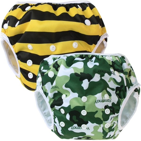 Teamoy 2 baby swimming trunks, comfortable, washable and adjustable, ideal