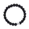 Philip Jones Men's Black Onyx Gemstone Stretch Bracelet