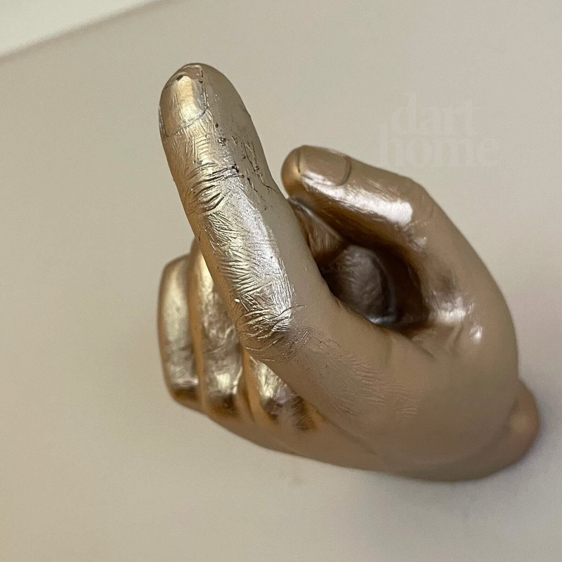 Darthome Hand Wall Decoration Champagne Gold Resin Come Here Finger