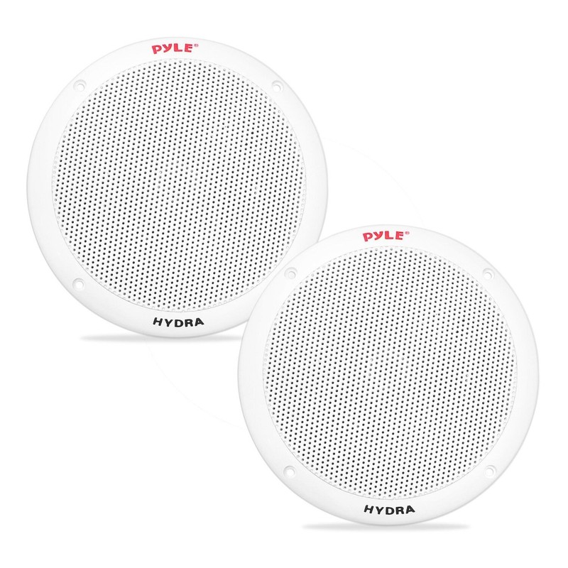 Pyle Marine Radio, Spa Bezel,Adapter, Antenna,Wire, 2x 6.5'' 400W White