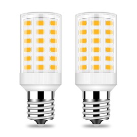 E17 LED Light Bulb 5W, kei d28k 4w kel2812 Freezer Bulb kei d28m, E17 Intermediate Base ac100-265v 3.8w Fit for Frigidaire Freezer Refrigerator Stovetop Microwave Light 2700K Warm White, 2 Pack