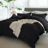 ELIMMO King Duvet Cover - 3 Piece 100% Washed Cotton