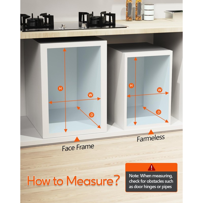 LIONONLY Dual Pull Out Trash Can Under Cabinet, Heavy Duty