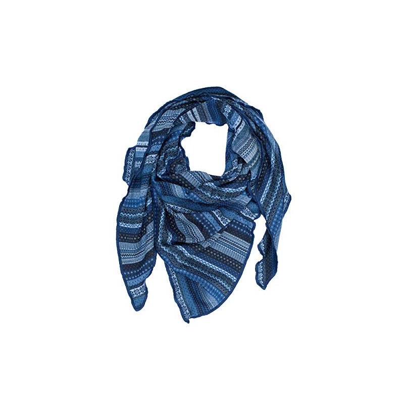 Invero, Merino Triangular Scarf Tiziana 100% Wool, blue