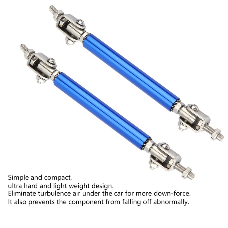 2Pcs 75mm Car Bumper Protector Lip Rod Splitter Strut Tie