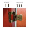 Vallecloud 4 Pack (2 Pair) Antique Brass Cabinet Hinges for