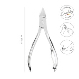 TITANIA Extra Sharp Professional Nail Clippers (10.5 cm) • Strong Nail Scissors for Manicure & Pedicure • Stainless Steel Nail Cutter for Thick Nails • Especially for Strong Toenails
