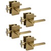 Champagne Bronze Door Knobs, Satin Brass Golden Interior Door Handles