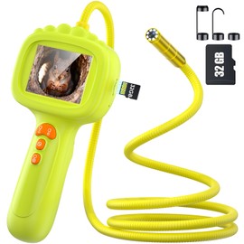 IWOBAC 2.6FT Borescope Snake Camera Toy with Light & 32GB SD Card for Kids Science Educational STEM Toys for Outdoor Camping Nature Exploration Birthday Gift for 4 5 6 7 8 9 10 12 Years Old Boy Girls