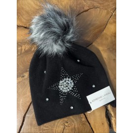 Adrienne Landau Pretty  Adrienne Landau  Winter Hat Beanie Sparkly Rhinestone Star NWT