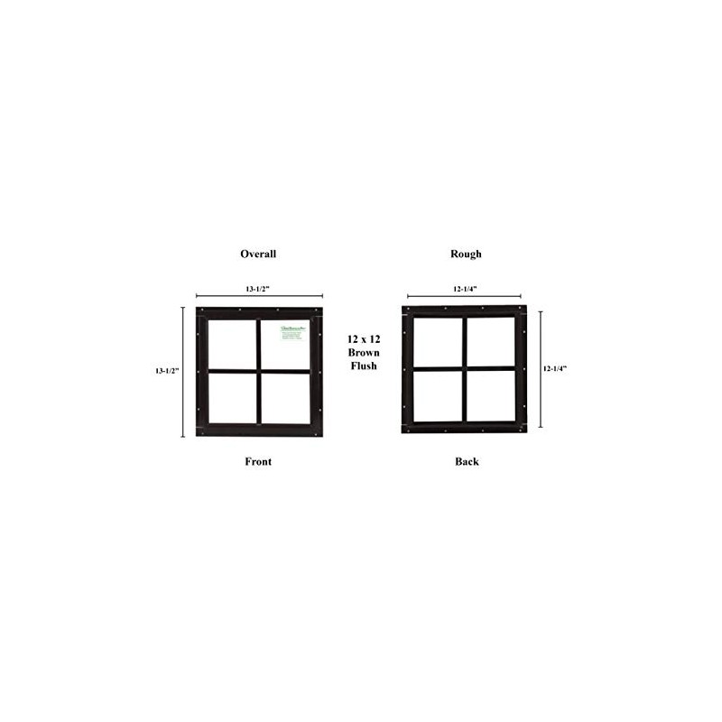 Shed Windows and More, Shed Window Square 12" x 12"