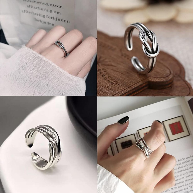 YFFSFDC 6 Piece Ring, Accessories, Fashion Ring, Popular Set, Adjustable,