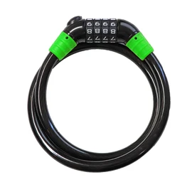 MOTO BASE Anti-theft Goods Motolock Series LED Dial Wire Lock (smoke/green) φ0.5 inches (12 mm) x 27.6 inches (70 cm) (MBLC-DYL-01-CSGL70)