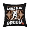 Curling Player Curler Sport Lover Curling Stone Throw Pillow