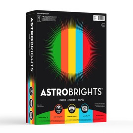 Astrobrights® Colored Multi-Use Print & Copy Paper, Letter Size (8 1/2" x 11"), 24 Lb, Eco Assortment, Ream Of 500 Sheets