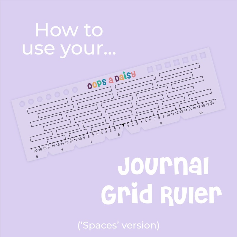 Universal Grid Ruler (Spaces Between Boxes) - Dotted Journaling/Bullet Planning
