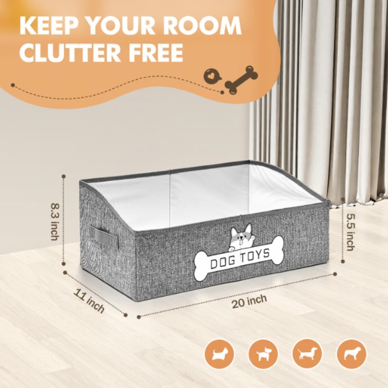 Mutiearo Dog Toy Basket, Specially Designed for Dog Toy Storage,