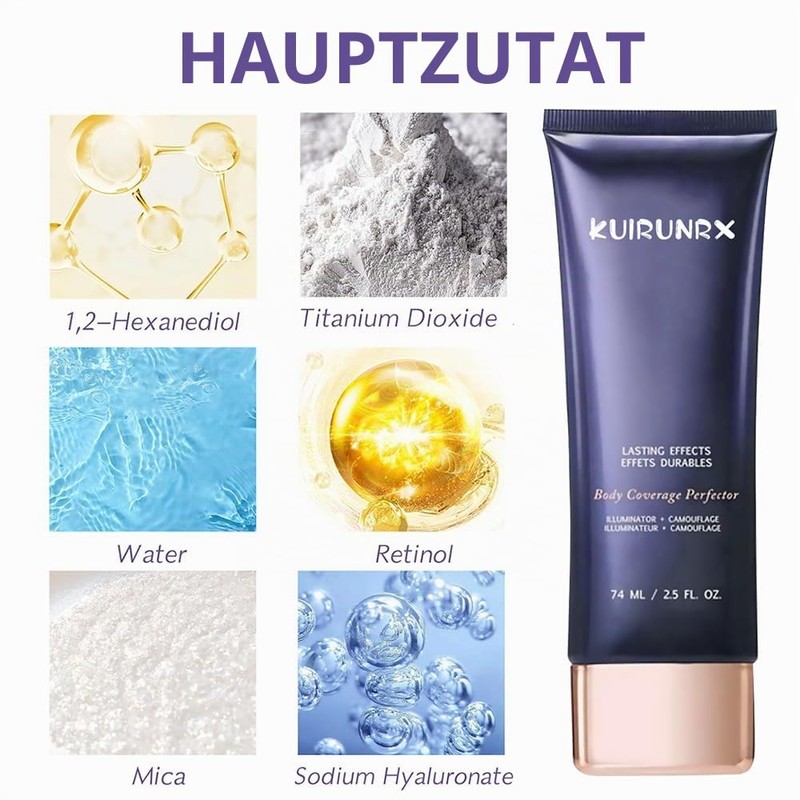 KUIRUNRX Tattoo Cover Up Makeup, Tattoo Cover Make Up, Leg