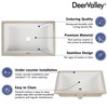 DeerValley 23.9"x15.79" Undermount Bathroom Sink Rectangular Undermount Sink White Ceramic