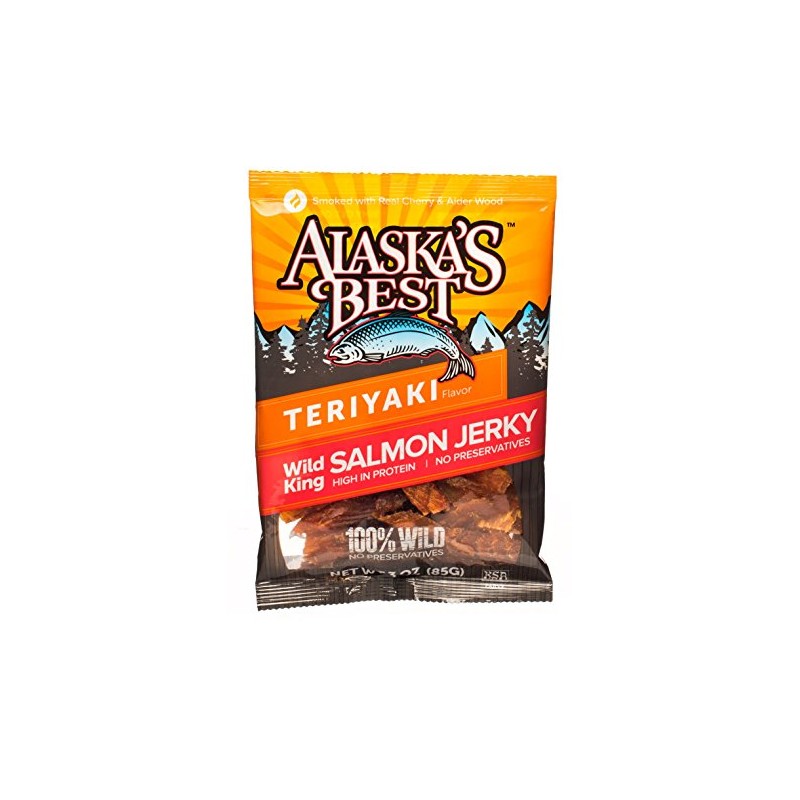 Wild Salmon Jerky 3 Ounce Pouch Teriyaki 3 Bags