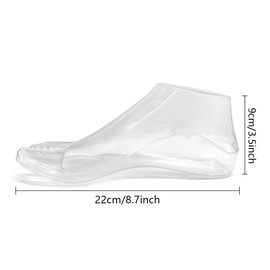 SteelFever 1 Pair Plastic Foot Model Tools Shoes Support for Ankle-High Shoes Display (Transparent)
