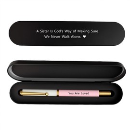 iyaone Sister Gift Pen - You Are Loved Engraved Pen, Religious Inspirational Gift for Sister Women Birthday Christmas