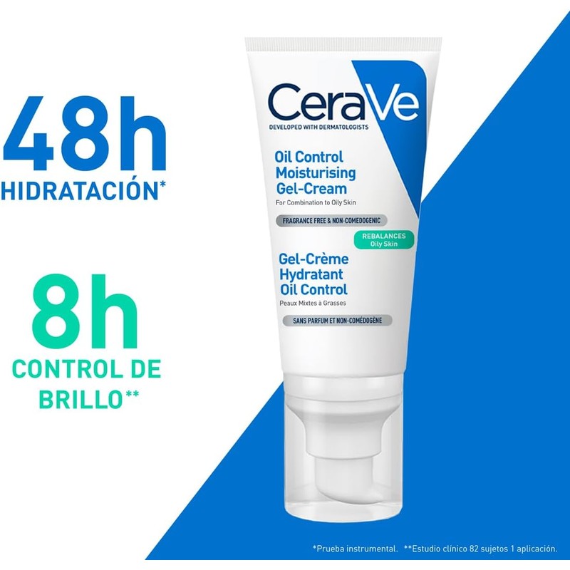 CeraVe Oil Control Gel-Crema Hidratante y Matificante para Piel Grasa