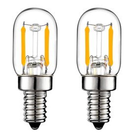 LiteHistory E12 1 watt Equal 15w Night Light Bulbs 150lm Himalayan Salt lamp Bulb 2700K t22 t7 led Bulb 2Pack