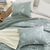 downluxe Queen Comforter Set - 3 Pieces Dark Green Bedding