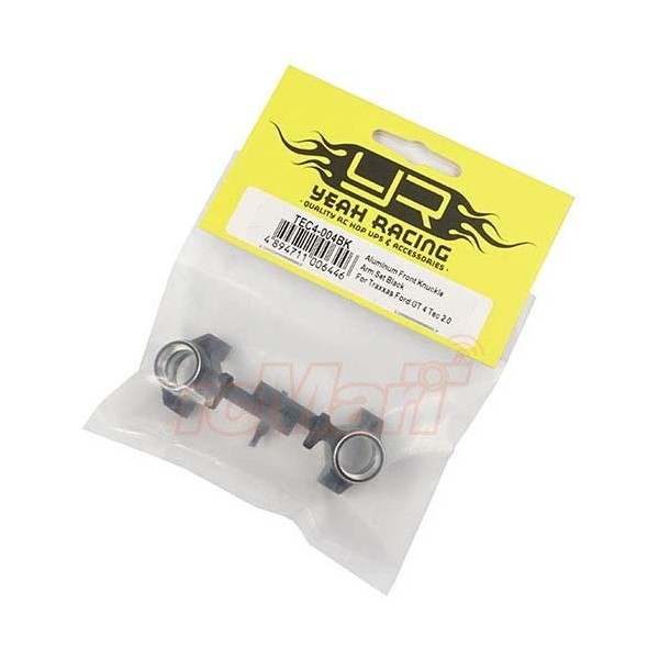 Yeah Racing Aluminum Front Knuckle Arm Set Black for Traxxas