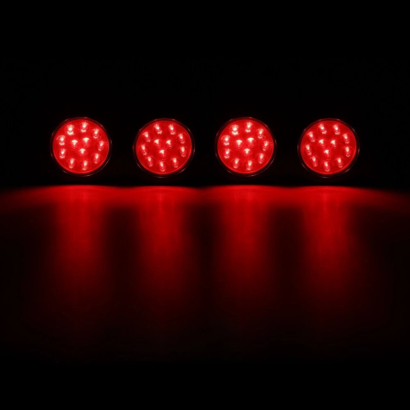 Ironwalls 4PCS Smoked LED Rear Tail Stop Brake Lights Trailer