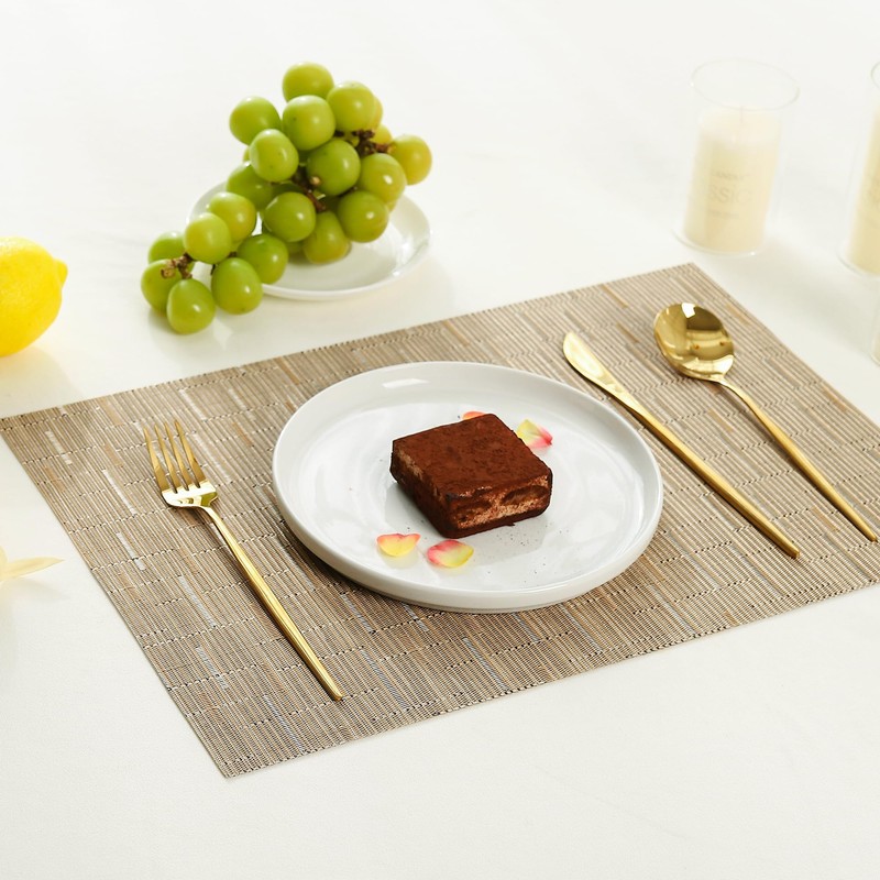 Leetaltree Light Brown Placemats Set of 4 - Heat Resistant