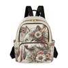 senya Wolf Women Fashion Backpack Purse Flower Dreamcatcher Wolf Backpack