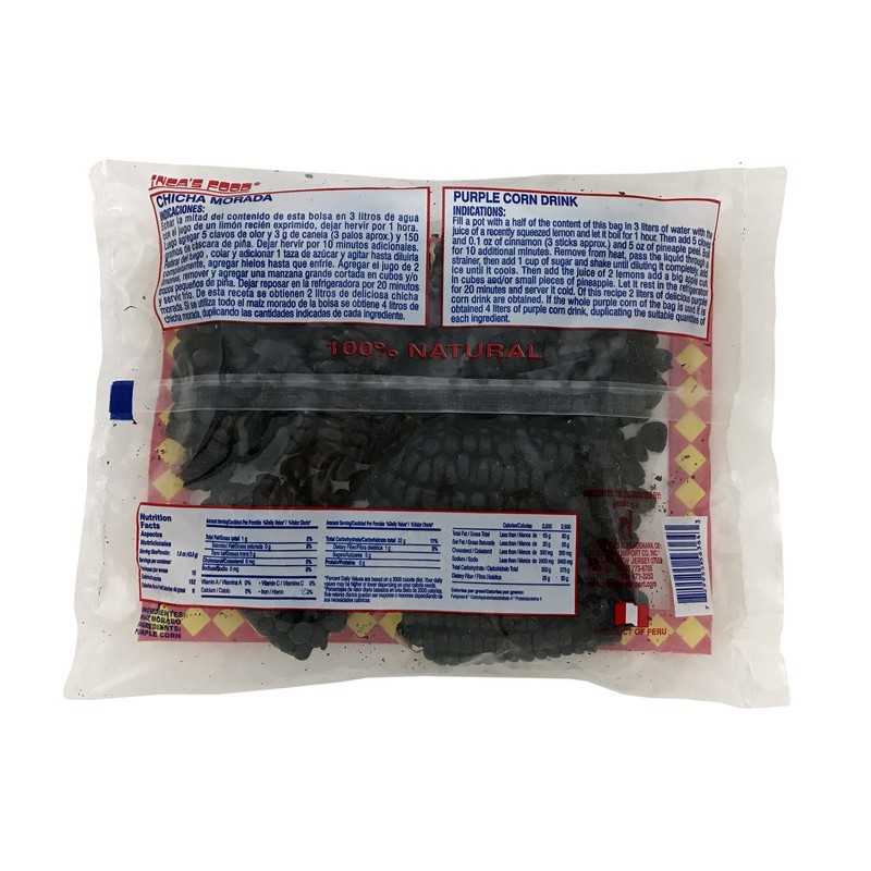 Inca's Food Maiz Morado - Purple Corn Cob - 15