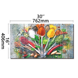 DAIFURONGE Tempered Glass Backsplash For Kitchen Behind Stove,Spice Stove Backsplash Top Cover,Easy to Clean Glass Splashback, Sink Cover Splash Guard,Home Kitchen Wall Decor (Art Deco 2, 30"x16"(76.2x40.64cm))