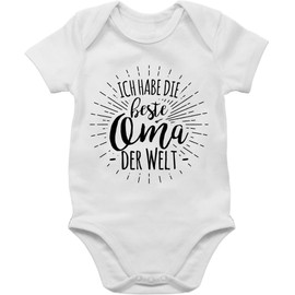 Shirtracer - Baby Bodysuit Boy Girl - Sayings - Ich habe die beste Oma der Welt [German Language], 1 White