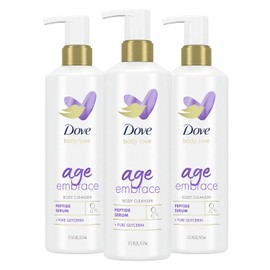 Dove Body Love Body Cleanser For Maturing Skin Age Embrace Body Wash Cleanser with Peptides and Pure Glycerin 17.5 fl oz 3 Count                      