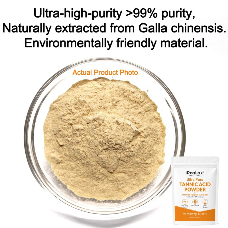 Ultra High Purity (>99%) Tannic Acid Powder, Analytical Reagent (AR)
