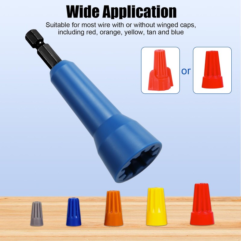 2pcs Wire Nut Twister, with 1/4" Chuck Plastic Wire Nut